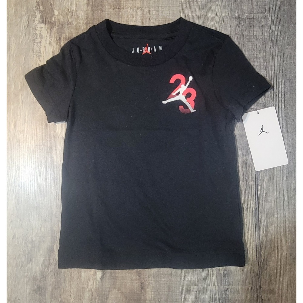 Air Jordan Graphic Print Short‎ Sleeve Shirt Baby/Toddler's Size 2T 1-2yrs Black